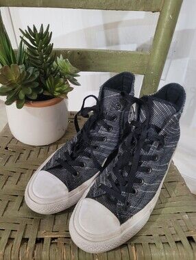 Converse Chuck Taylor II Unisex Black White High-Top Sneakers Sz 9 Women 7.5 Men